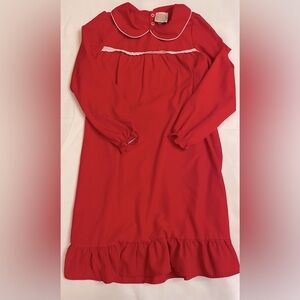 TBBC - Goldie Locks Gown in Richmond Red w/ Worth Avenue White Eyelet detail